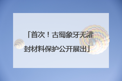 首次！古蜀象牙无灌封材料保护公开展出