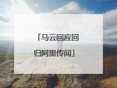 马云回应回归阿里传闻