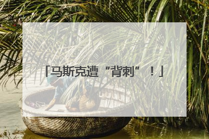 马斯克遭“背刺”！