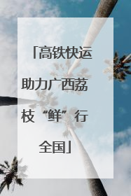 高铁快运助力广西荔枝“鲜”行全国