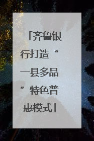 齐鲁银行打造“一县多品”特色普惠模式
