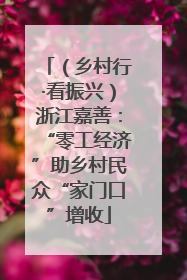 （乡村行·看振兴）浙江嘉善：“零工经济”助乡村民众“家门口”增收