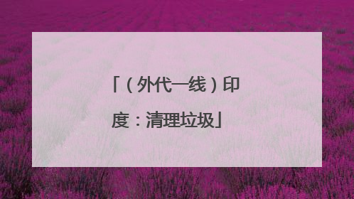 （外代一线）印度：清理垃圾