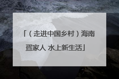 （走进中国乡村）海南疍家人 水上新生活