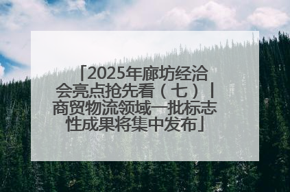 2025年廊坊经洽会亮点抢先看（七）丨商贸物流领域一批标志性成果将集中发布