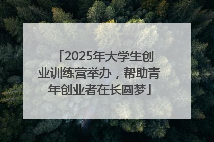 2025年大学生创业训练营举办，帮助青年创业者在长圆梦