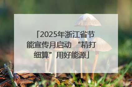 2025年浙江省节能宣传月启动 “精打细算”用好能源