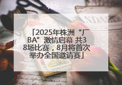2025年株洲“厂BA”激情启幕 共38场比赛，8月将首次举办全国邀请赛