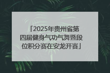 2025年贵州省第四届健身气功气舞暨段位积分赛在安龙开赛