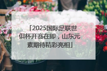 2025国际足联世俱杯开赛在即，山东元素期待精彩亮相
