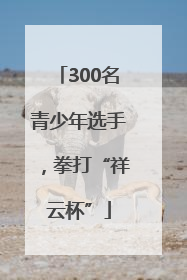 300名青少年选手，拳打“祥云杯”