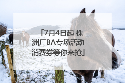 7月4日起 株洲厂BA专场活动消费券等你来抢