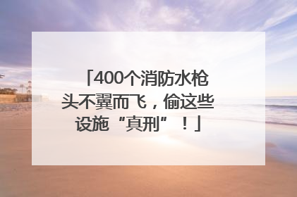 400个消防水枪头不翼而飞，偷这些设施“真刑”！