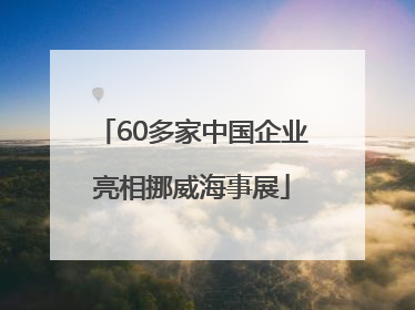 60多家中国企业亮相挪威海事展